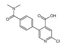2-chloro-5-[4-(dimethylcarbamoyl)phenyl]pyridine-4-carboxylic acid结构式