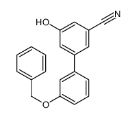 3-hydroxy-5-(3-phenylmethoxyphenyl)benzonitrile结构式