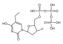 [[(2R,3S,5R)-5-(5-ethyl-2,4-dioxopyrimidin-1-yl)-3-fluorooxolan-2-yl]methoxy-hydroxyphosphoryl] phosphono hydrogen phosphate Structure