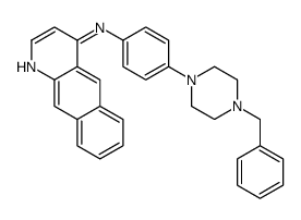 N-[4-(4-benzylpiperazin-1-yl)phenyl]benzo[g]quinolin-4-amine结构式