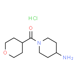 (4-Aminopiperidin-1-yl)(tetrahydro-2H-pyran-4-yl)methanone hydrochloride结构式