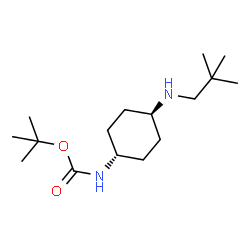 tert-Butyl (1R*,4R*)-4-(neopentylamino)cyclohexylcarbamate结构式