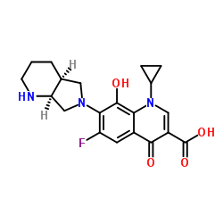 3-Quinolinecarboxylic acid, 1-cyclopropyl-6-fluoro-1,4-dihydro-8-hydroxy-7-[(4aR,7aR)-octahydro-6H-pyrrolo[3,4-b]pyridin-6-yl]-4-oxo-, rel- picture