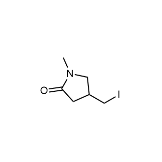 4-(碘甲基)-1-甲基-吡咯烷酮-2-酮结构式