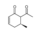 (5S)-6-acetyl-5-methylcyclohex-2-en-1-one结构式