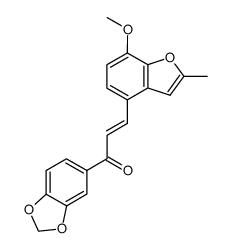 (E)-1-(benzo[d][1,3]dioxol-5-yl)-3-(7-methoxy-2-methylbenzofuran-4-yl)prop-2-en-1-one Structure