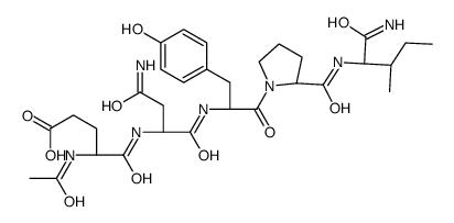 (4S)-4-acetamido-5-[[(2S)-4-amino-1-[[(2S)-1-[(2S)-2-[[(2S,3S)-1-amino-3-methyl-1-oxopentan-2-yl]carbamoyl]pyrrolidin-1-yl]-3-(4-hydroxyphenyl)-1-oxopropan-2-yl]amino]-1,4-dioxobutan-2-yl]amino]-5-oxopentanoic acid结构式