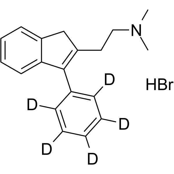 N,N-Dimethyl-3-phenyl-1H-indene-2-ethanamine-d5 hydrobromide结构式