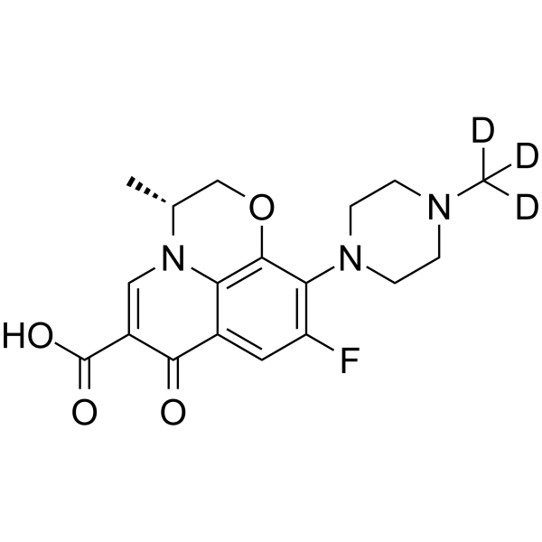 (R)-Ofloxacin-d3结构式