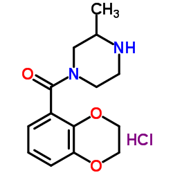 (2,3-Dihydro-benzo[1,4]dioxin-5-yl)-(3-Methyl-piperazin-1-yl)-Methanone hydrochloride Structure