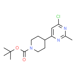 4-(6-Chloro-2-methyl-pyrimidin-4-yl)-piperidine-1-carboxylic acid tert-butyl ester Structure