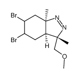 (3S,3aS,7aR)-5,6-Dibromo-3-methoxymethyl-3,7a-dimethyl-3a,4,5,6,7,7a-hexahydro-3H-indazole结构式