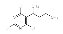 Pyrimidine,2,4,6-trichloro-5-(1-methylbutyl)- Structure