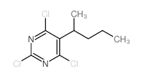 Pyrimidine,2,4,6-trichloro-5-(1-methylbutyl)- structure