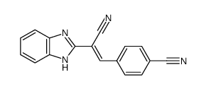 2-(2-benzimidazolyl)-3-(4-cyanophenyl)acrylonitrile结构式
