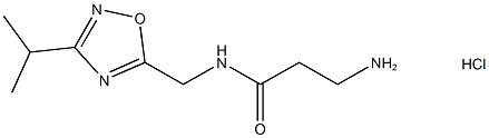 3-Amino-N-((3-isopropyl-1,2,4-oxadiazol-5-yl)methyl)propanamide hydrochloride picture