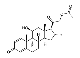 11β-Hydroxy-21-acetoxy-3,20-dioxo-9α-fluor-16α-methyl-Δ1,4-pregnadien结构式