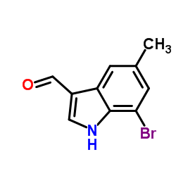 7-Bromo-5-methyl-1H-indole-3-carbaldehyde结构式