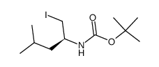 (S)-N-Boc-2-amino-4-methylpentyl iodide结构式