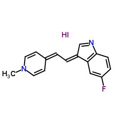 (3Z)-5-Fluoro-3-[2-(1-methyl-4(1H)-pyridinylidene)ethylidene]-3H-indole hydroiodide (1:1) Structure