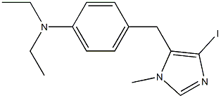 Diethyl-[4-(5-iodo-3-methyl-3H-imidazol-4-ylmethyl)-phenyl]-amine Structure