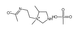 N-[2-(1,5-dimethylimidazolidin-1-ium-1-yl)ethyl]acetamide,methanesulfonate结构式