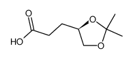 (R)-3-(2,2-dimethyl-1,3-dioxolan-4-yl)propanoic acid结构式