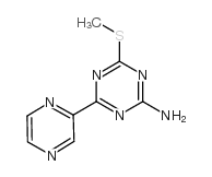 4-(METHYLTHIO)-6-PYRAZIN-2-YL-1,3,5-TRIAZIN-2-AMINE structure