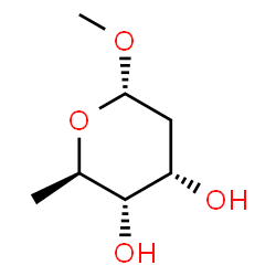 1-O-Methyl-2,6-dideoxy-α-D-ribo-hexopyranose Structure