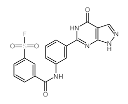 3-[[3-(5-oxo-2,4,8,9-tetrazabicyclo[4.3.0]nona-1,3,6-trien-3-yl)phenyl]carbamoyl]benzenesulfonyl fluoride picture