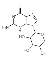 2-amino-9-(3,4,5-trihydroxyoxan-2-yl)-3H-purin-6-one结构式