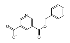 5-phenylmethoxycarbonylpyridine-3-carboxylate结构式
