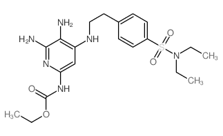 ethyl N-[5,6-diamino-4-[2-[4-(diethylsulfamoyl)phenyl]ethylamino]pyridin-2-yl]carbamate结构式