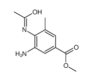 Methyl 4-acetamido-3-amino-5-methylbenzoate结构式