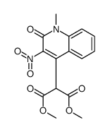 dimethyl 2-(1-methyl-3-nitro-2-oxoquinolin-4-yl)propanedioate Structure