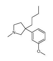 3-butyl-3-(3-methoxyphenyl)-1-methylpyrrolidine结构式