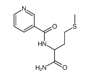 N-nicotinoyl-DL-methionin-amide结构式