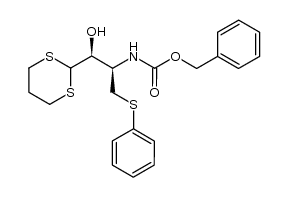 (1S,2R)-2-[(benzyloxycarbonyl)amino]-1-[2-(1,3-dithianyl)]-3-(phenylthio)-1-propanol结构式