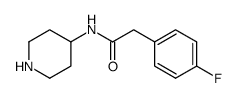 2-(4-fluorophenyl)-N-piperidin-4-ylacetamide Structure
