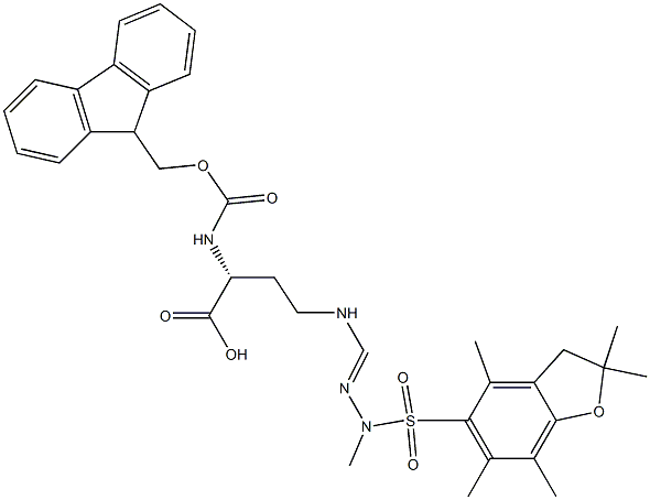 Fmoc-D-norArg(Me,pbf)-OH structure