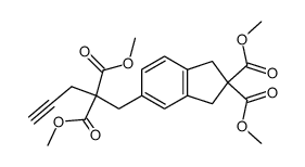 5-(2,2-Bis-methoxycarbonyl-pent-4-ynyl)-indan-2,2-dicarboxylic acid dimethyl ester结构式