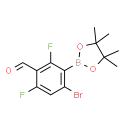 6-Bromo-2,4-fifluoro-3-formylphenylboronic acid pinacol ester结构式