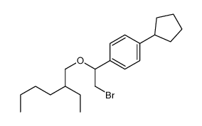 [α-(Bromomethyl)-p-cyclopentylbenzyl](2-ethylhexyl) ether Structure