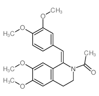 1-[1-[(3,4-dimethoxyphenyl)methylidene]-6,7-dimethoxy-3,4-dihydroisoquinolin-2-yl]ethanone结构式
