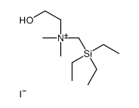 2-hydroxyethyl-dimethyl-(triethylsilylmethyl)azanium,iodide Structure