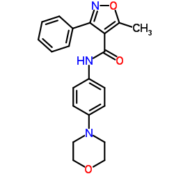 N4-(4-morpholinophenyl)-5-methyl-3-phenylisoxazole-4-carboxamide结构式