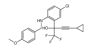 rac 5-氯-α-(环丙基乙炔基)-2-[[[(4-甲氧基苯基)甲基]氨基]-α-(三氟甲基)苯甲醇结构式