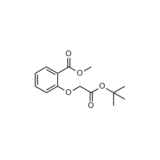 2-(2-(叔丁氧基)-2-氧代乙氧基)苯甲酸甲酯结构式