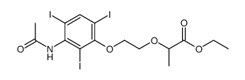 ethyl 2-(2-(3-acetamido-2,4,6-triiodophenoxy)ethoxy)propanoate Structure