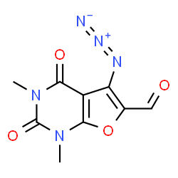 Furo[2,3-d]pyrimidine-6-carboxaldehyde,5-azido-1,2,3,4-tetrahydro-1,3-dimethyl-2,4-dioxo- Structure